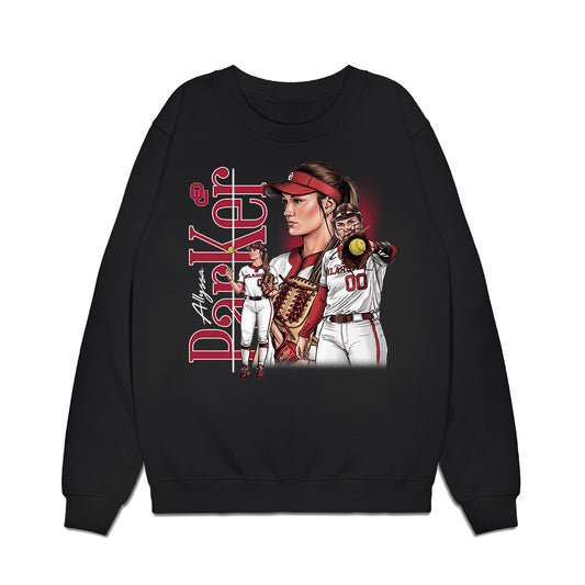Oklahoma - NCAA Softball : Allyssa Parker - Career High 7 Strikeouts Premium Crewneck Sweatshirt-0