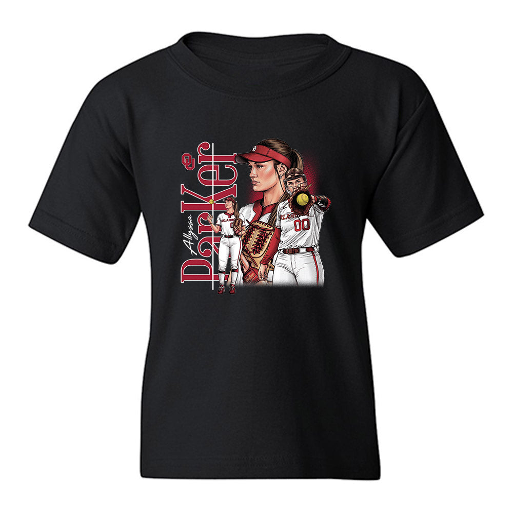 Oklahoma - NCAA Softball : Allyssa Parker - Career High 7 Strikeouts Youth T-Shirt-0