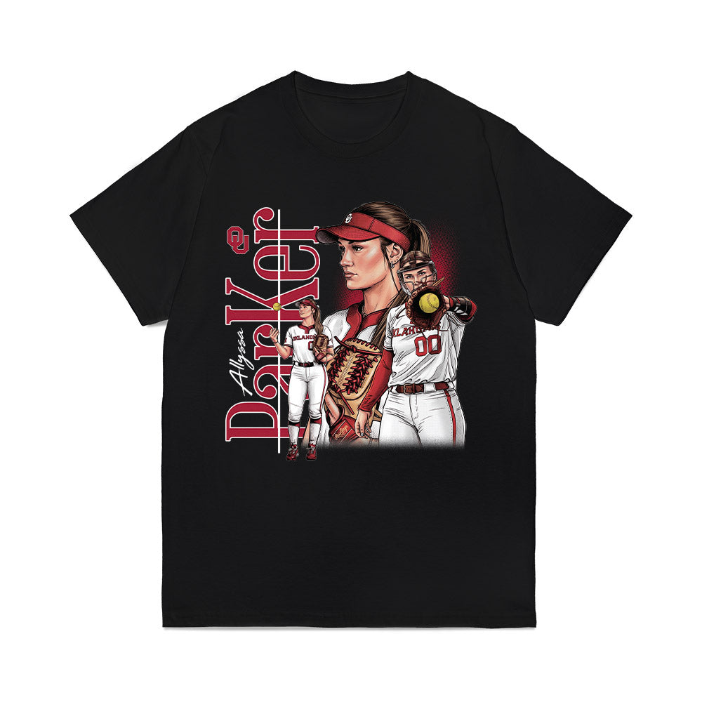 Oklahoma - NCAA Softball : Allyssa Parker - Career High 7 Strikeouts Comfort Colors T-Shirt-0