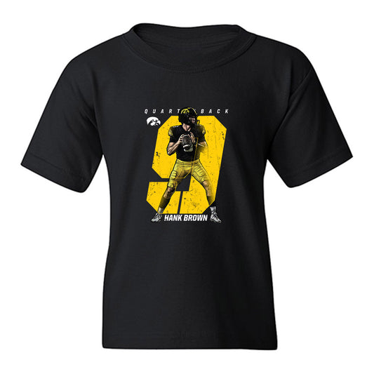 Iowa - NCAA Football : Hank Brown - Collage Youth T-Shirt-0