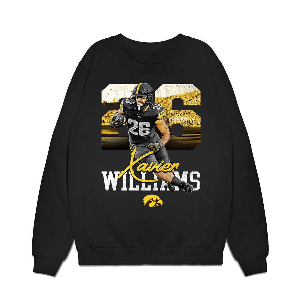 Iowa - NCAA Football : Xavier Williams - Collage Premium Crewneck Sweatshirt-0