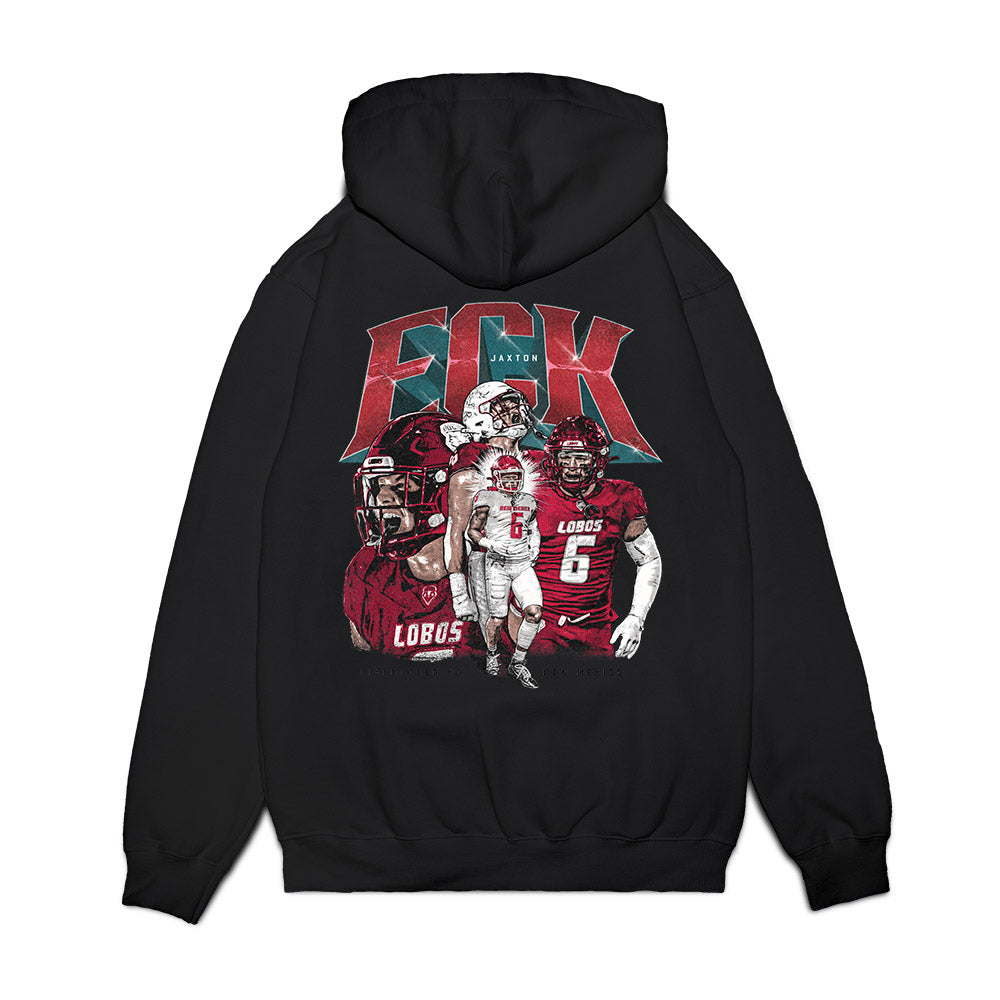 New Mexico - NCAA Football : Jaxton Eck - Collage Premium Hooded Sweatshirt-1