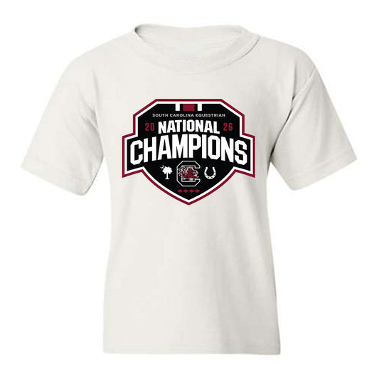 South Carolina - NCAA Equestrian : Emerson Madonia - National Champions Youth T-Shirt-0