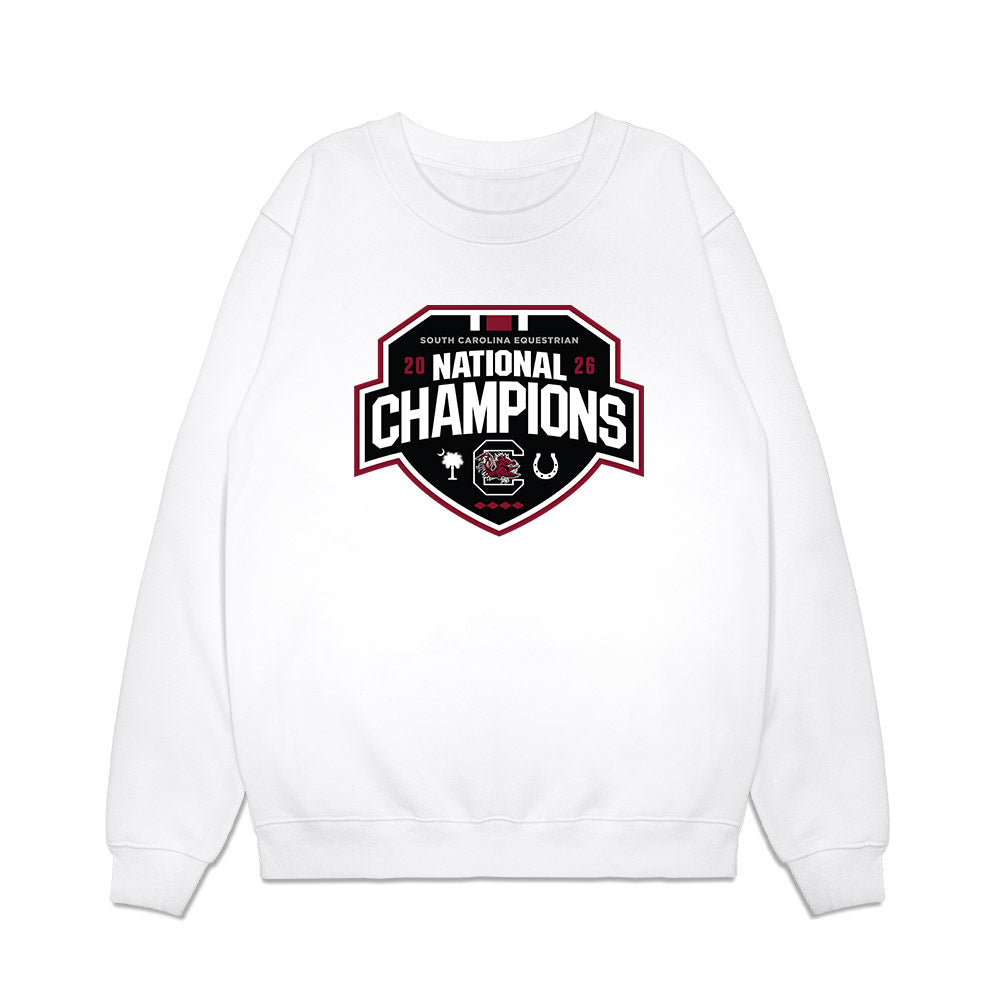 South Carolina - NCAA Equestrian : Ruby Voortmeyer - National Champions Premium Crewneck Sweatshirt-0