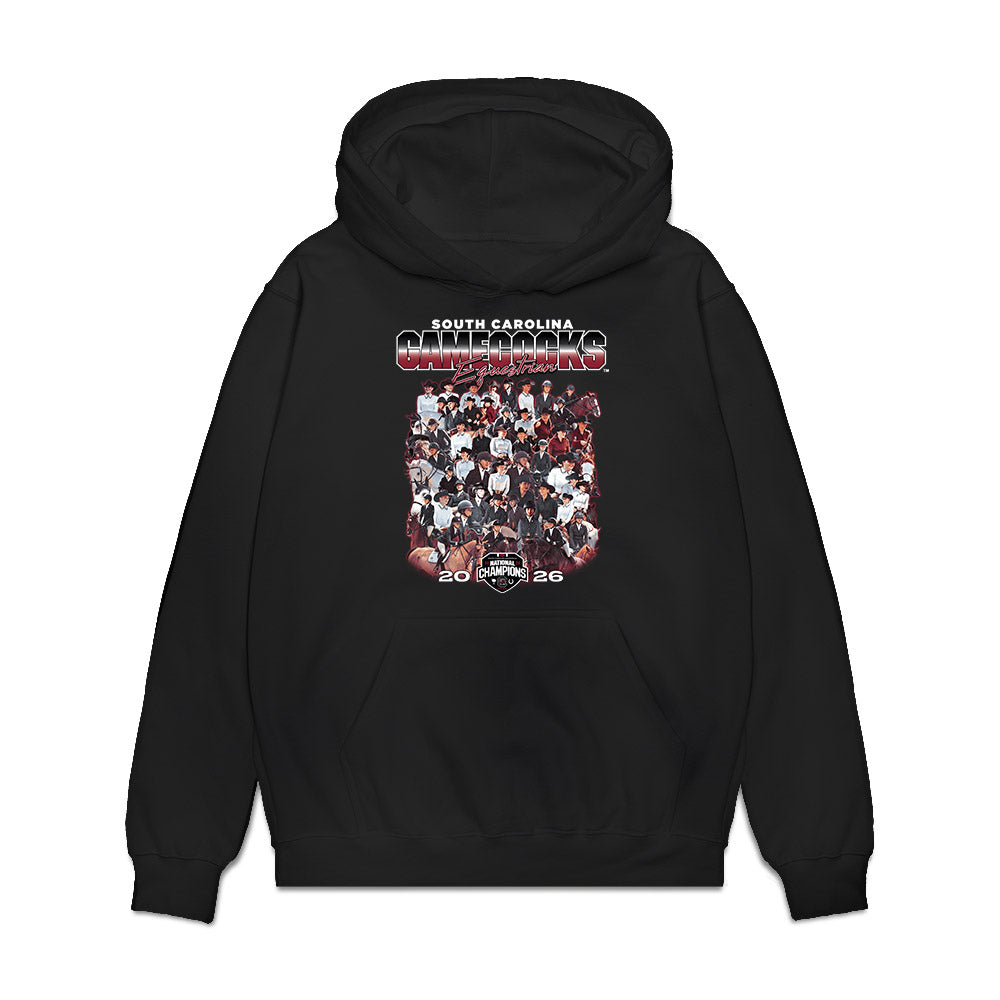 South Carolina - NCAA Equestrian : National Champions Team Collage Premium Hooded Sweatshirt-0
