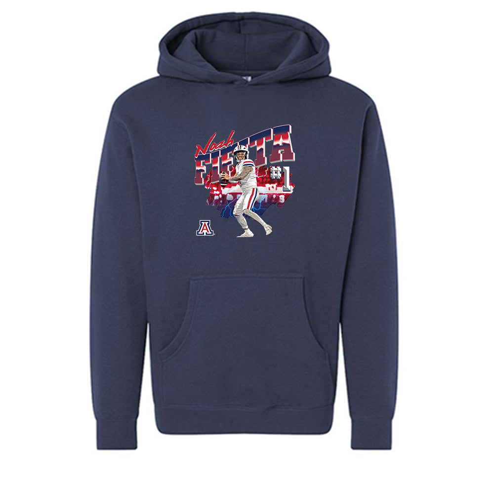 Arizona - NCAA Football : Noah Fifita - Collage Hooded Pullover Sweatshirt-0