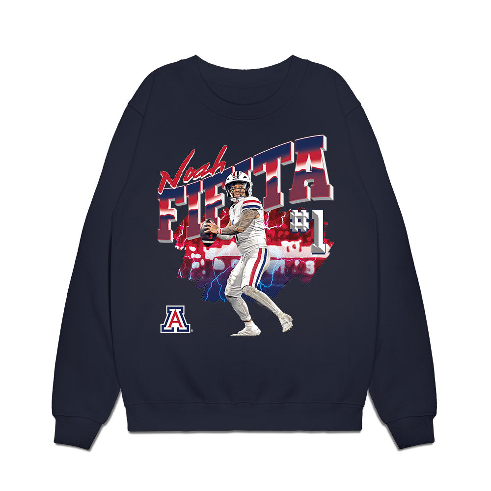 Arizona - NCAA Football : Noah Fifita - Collage Premium Crewneck Sweatshirt-0