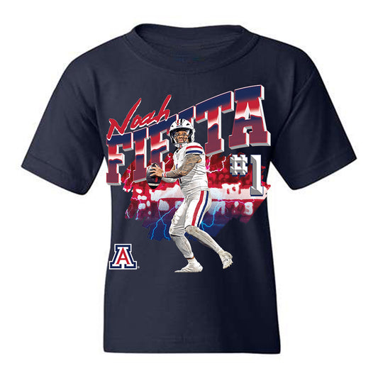 Arizona - NCAA Football : Noah Fifita - Collage Youth T-Shirt-0