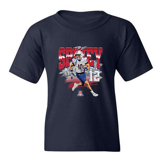 Arizona - NCAA Football : Tre Spivey - Collage Youth T-Shirt-0