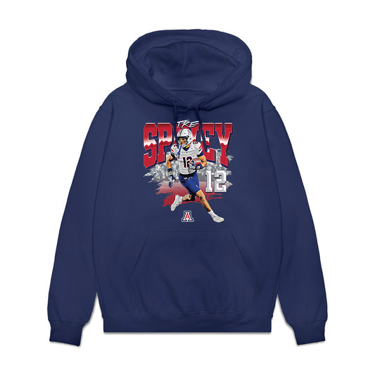 Arizona - NCAA Football : Tre Spivey - Collage Fleece Hooded Sweatshirt-0