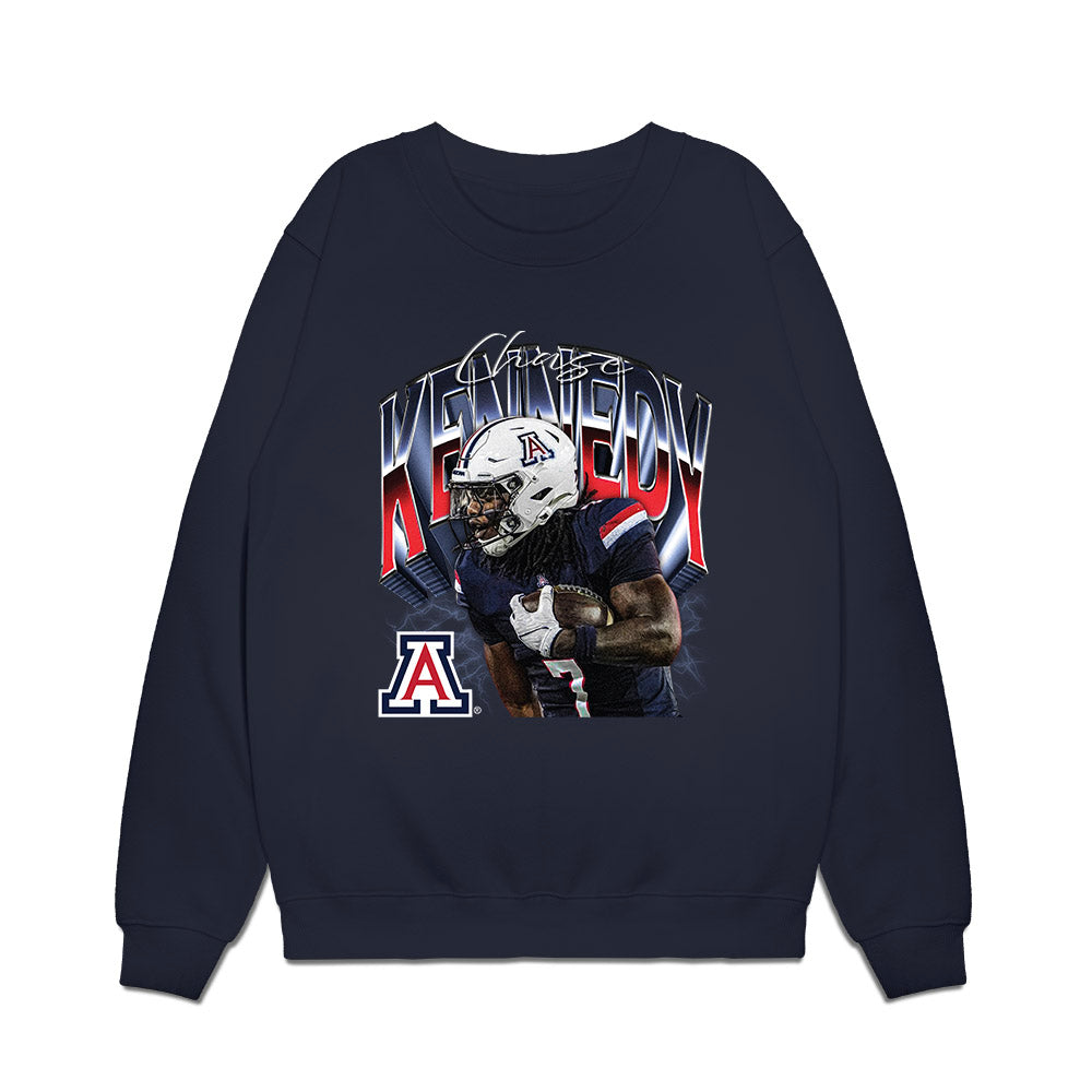 Arizona - NCAA Football : Chase Kennedy - Graphic Premium Crewneck Sweatshirt-0