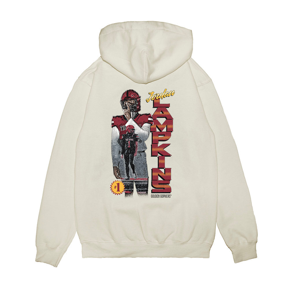 Minnesota - NCAA Football : Jordan Lampkins - Collage Premium Hooded Sweatshirt-1