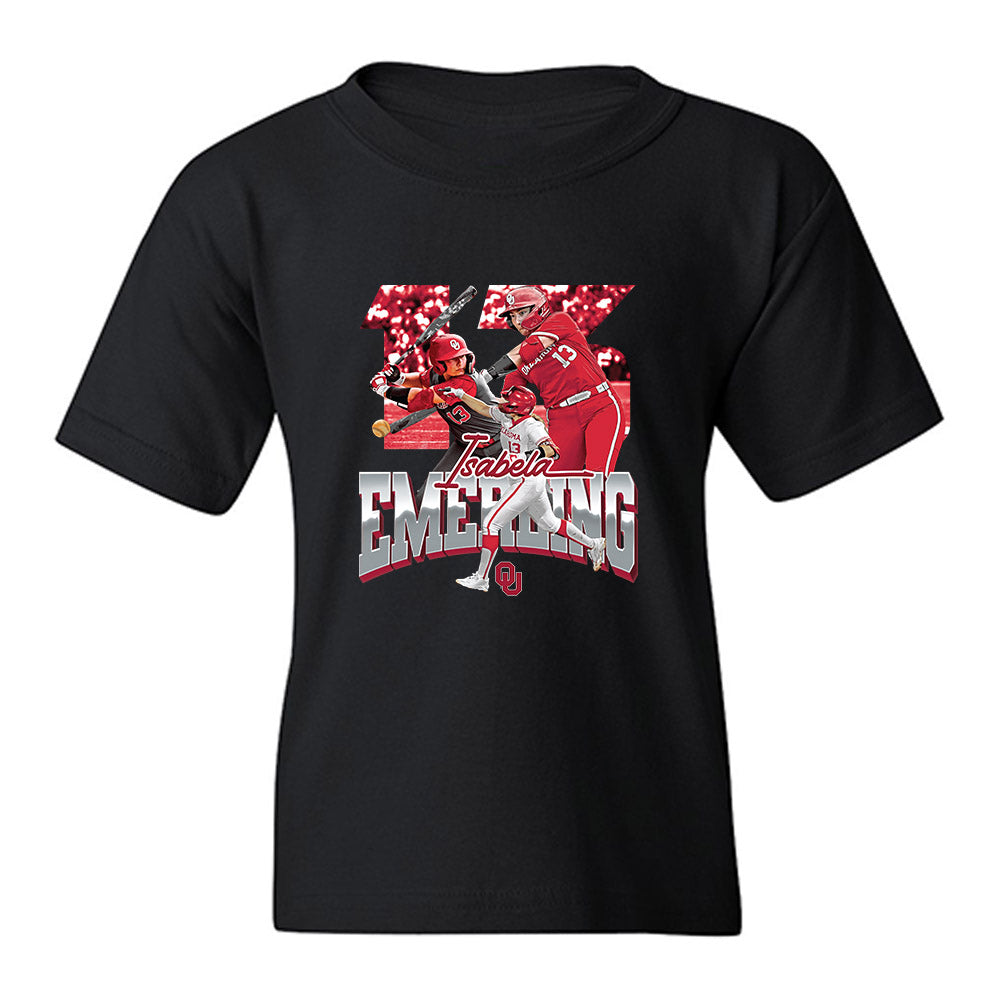 Oklahoma - NCAA Softball : Isabela Emerling - Collage Youth T-Shirt-0