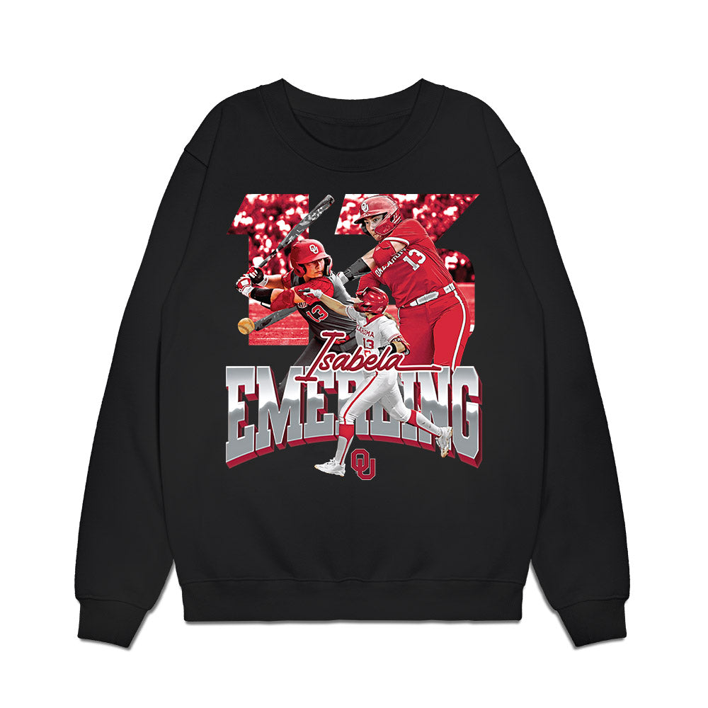 Oklahoma - NCAA Softball : Isabela Emerling - Collage Premium Crewneck Sweatshirt-0