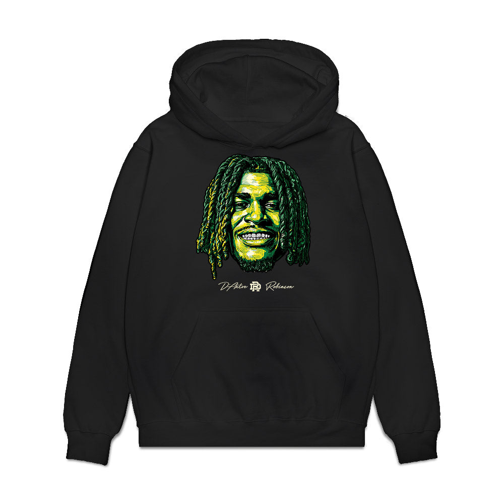 Oregon - NCAA Football : D'Antre Robinson - Gameface Premium Hooded Sweatshirt-0