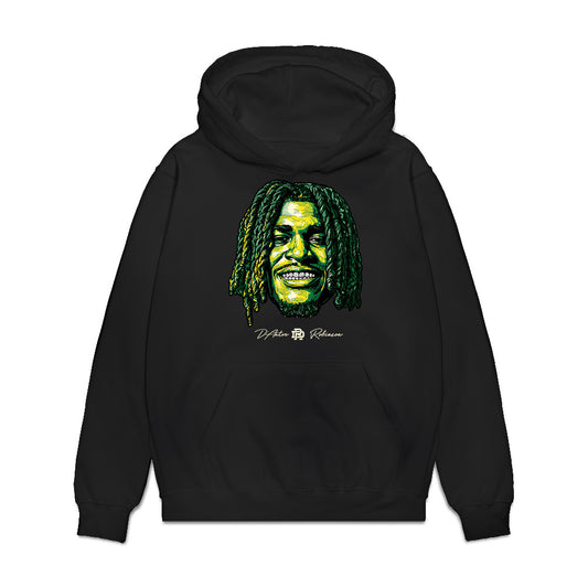 Oregon - NCAA Football : D'Antre Robinson - Gameface Premium Hooded Sweatshirt-0