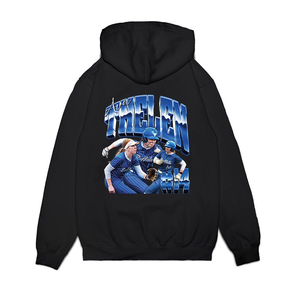 Buffalo - NCAA Softball : Ava Thelen - Collage Premium Hooded Sweatshirt-1
