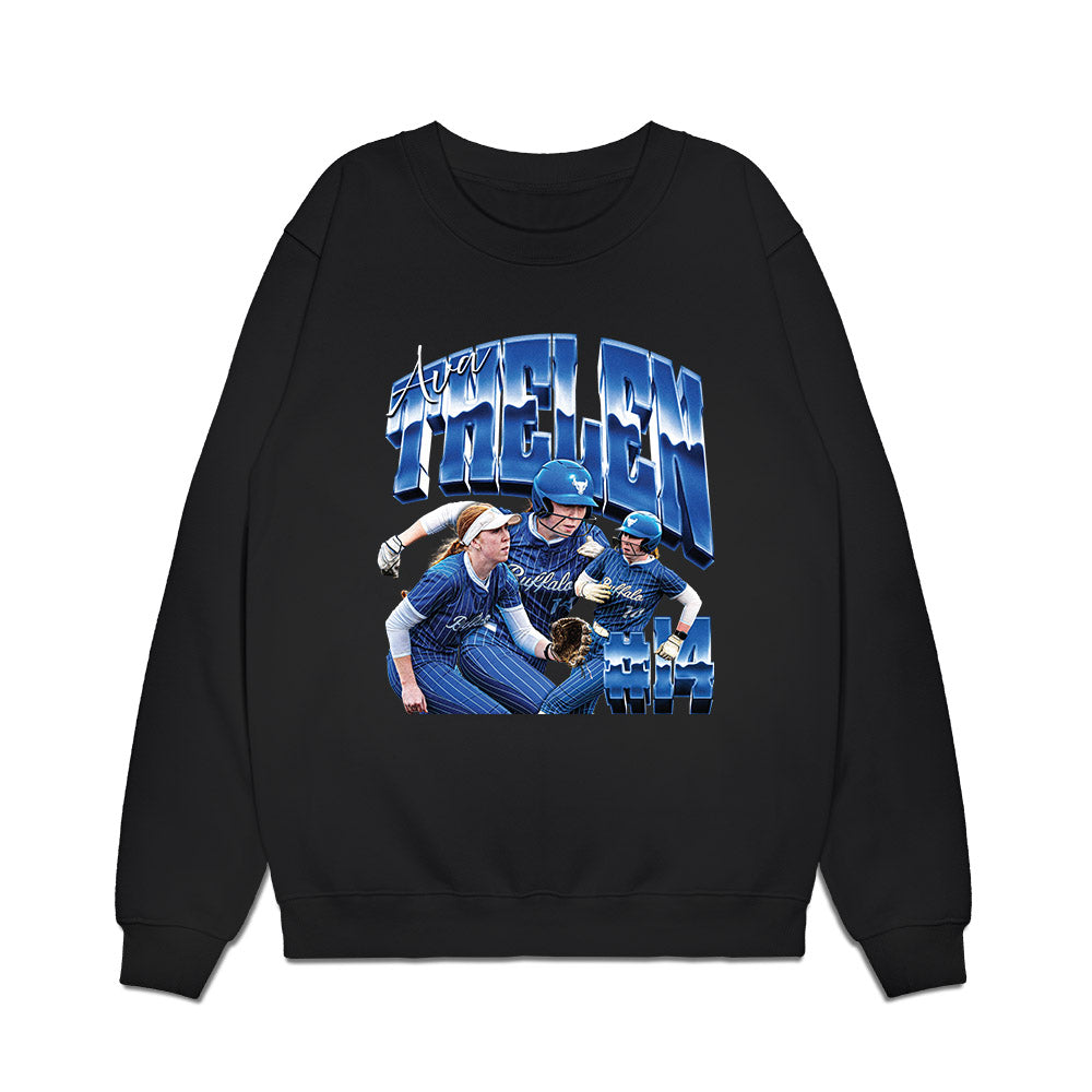 Buffalo - NCAA Softball : Ava Thelen - Collage Premium Crewneck Sweatshirt-0