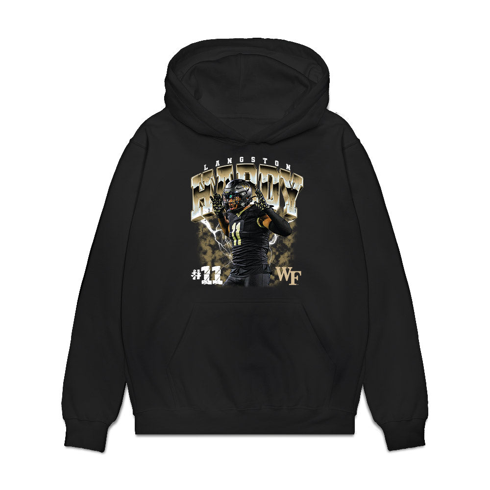 Wake Forest - NCAA Football : Langston Hardy - Collage Premium Hooded Sweatshirt-0