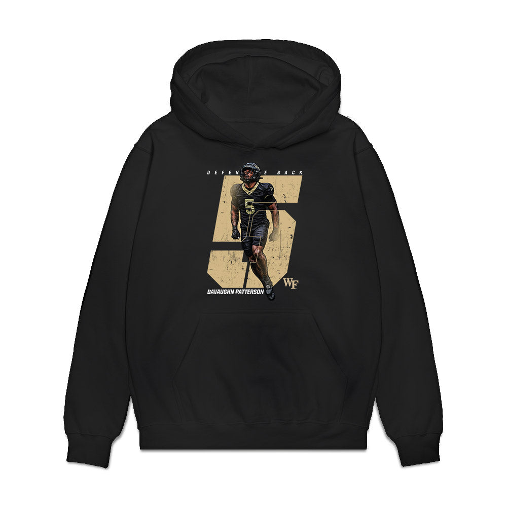 Wake Forest - NCAA Football : Davaughn Patterson - Collage Premium Hooded Sweatshirt-0