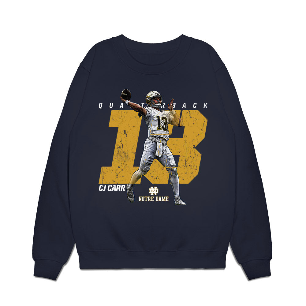 Notre Dame - NCAA Football : CJ Carr - Collage Premium Crewneck Sweatshirt-0