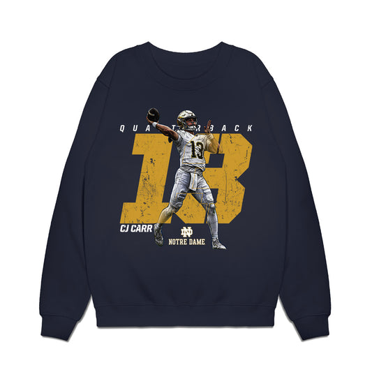 Notre Dame - NCAA Football : CJ Carr - Collage Premium Crewneck Sweatshirt-0