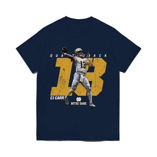 Notre Dame - NCAA Football : CJ Carr - Collage Comfort Colors T-Shirt-0