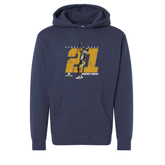 Notre Dame - NCAA Football : Kedren Young - Collage Hooded Pullover Sweatshirt-0