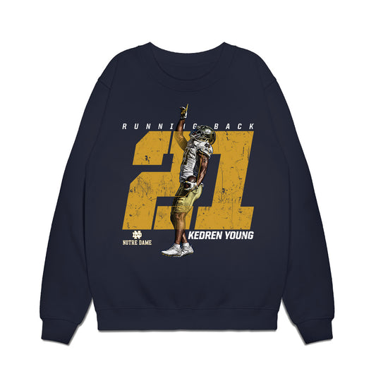 Notre Dame - NCAA Football : Kedren Young - Collage Premium Crewneck Sweatshirt-0