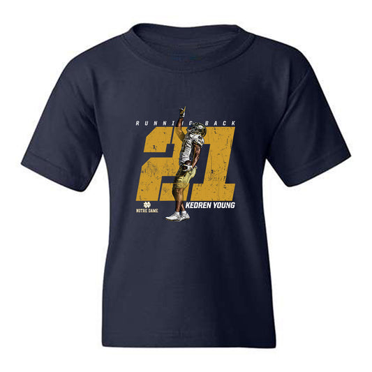 Notre Dame - NCAA Football : Kedren Young - Collage Youth T-Shirt-0