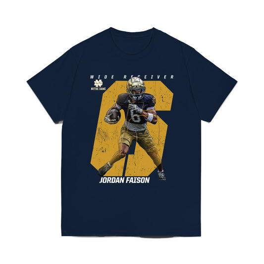 Notre Dame - NCAA Football : Jordan Faison - Collage Comfort Colors T-Shirt-0