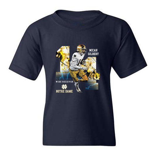 Notre Dame - NCAA Football : Micah Gilbert - Collage Youth T-Shirt-0