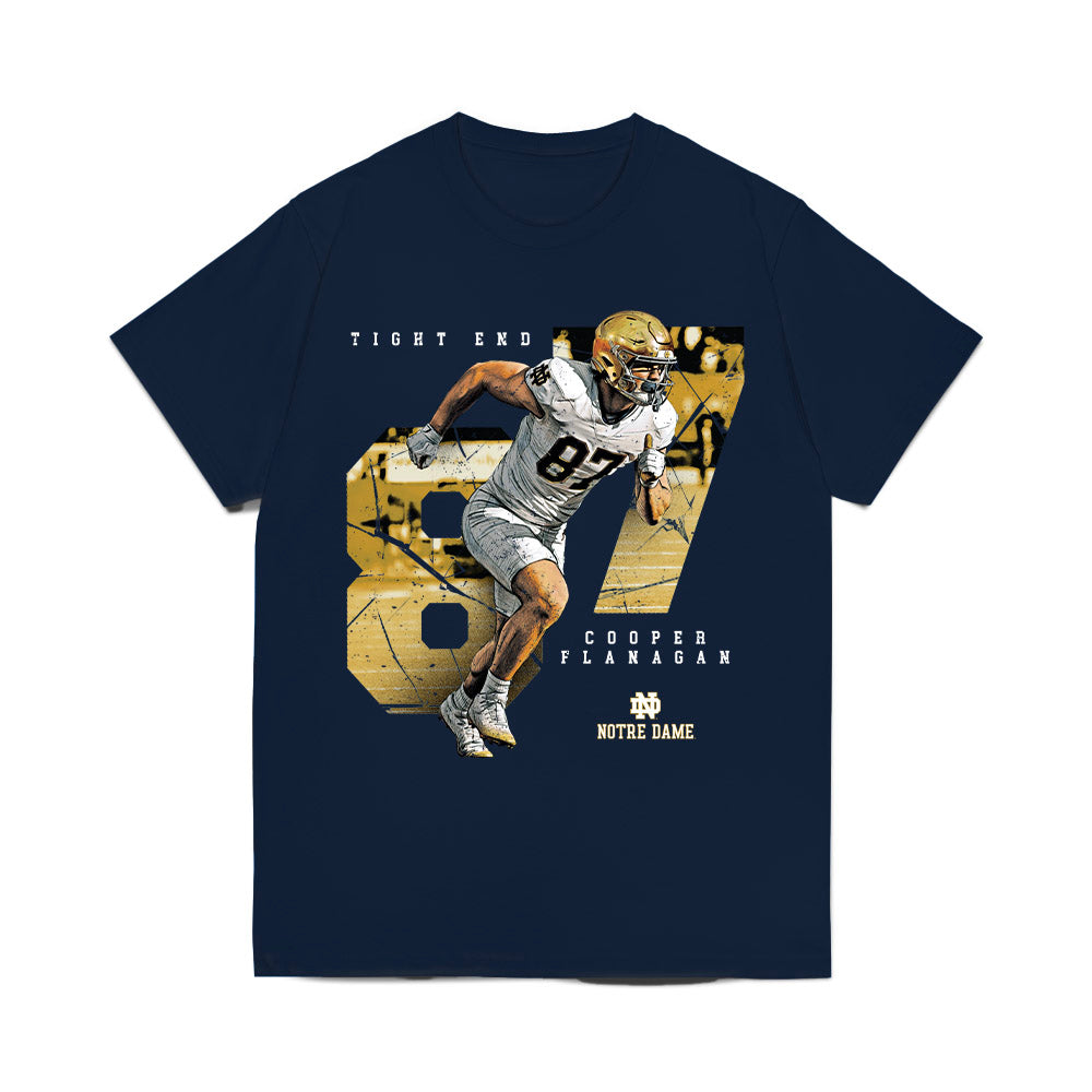 Notre Dame - NCAA Football : Cooper Flanagan - Collage Comfort Colors T-Shirt-0