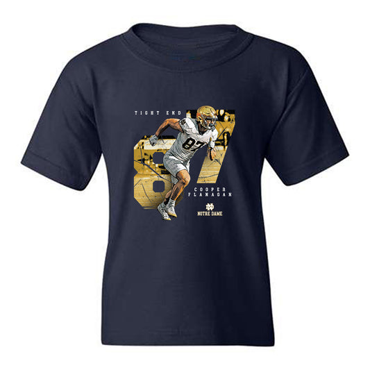 Notre Dame - NCAA Football : Cooper Flanagan - Collage Youth T-Shirt-0