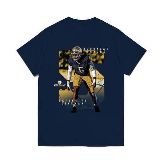 Notre Dame - NCAA Football : Boubacar Traore - Collage Comfort Colors T-Shirt-0