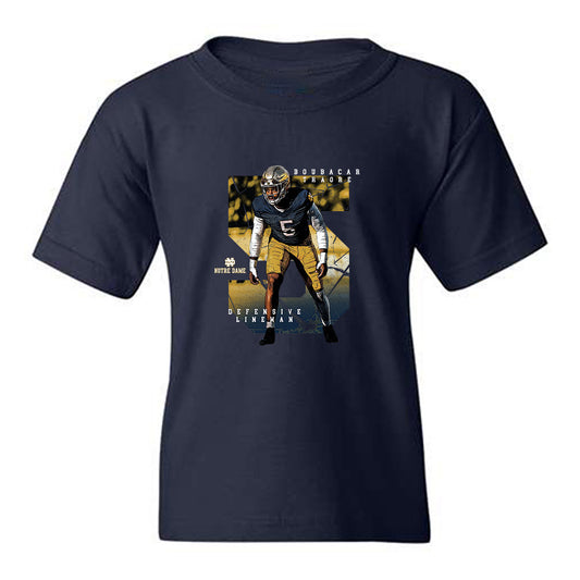 Notre Dame - NCAA Football : Boubacar Traore - Collage Youth T-Shirt-0