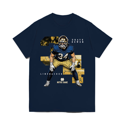 Notre Dame - NCAA Football : Drayk Bowen - Collage Comfort Colors T-Shirt-0
