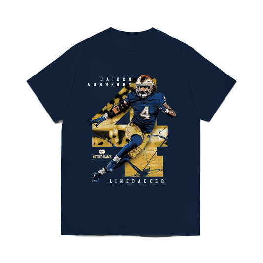 Notre Dame - NCAA Football : Jaiden Ausberry - Collage Comfort Colors T-Shirt-0