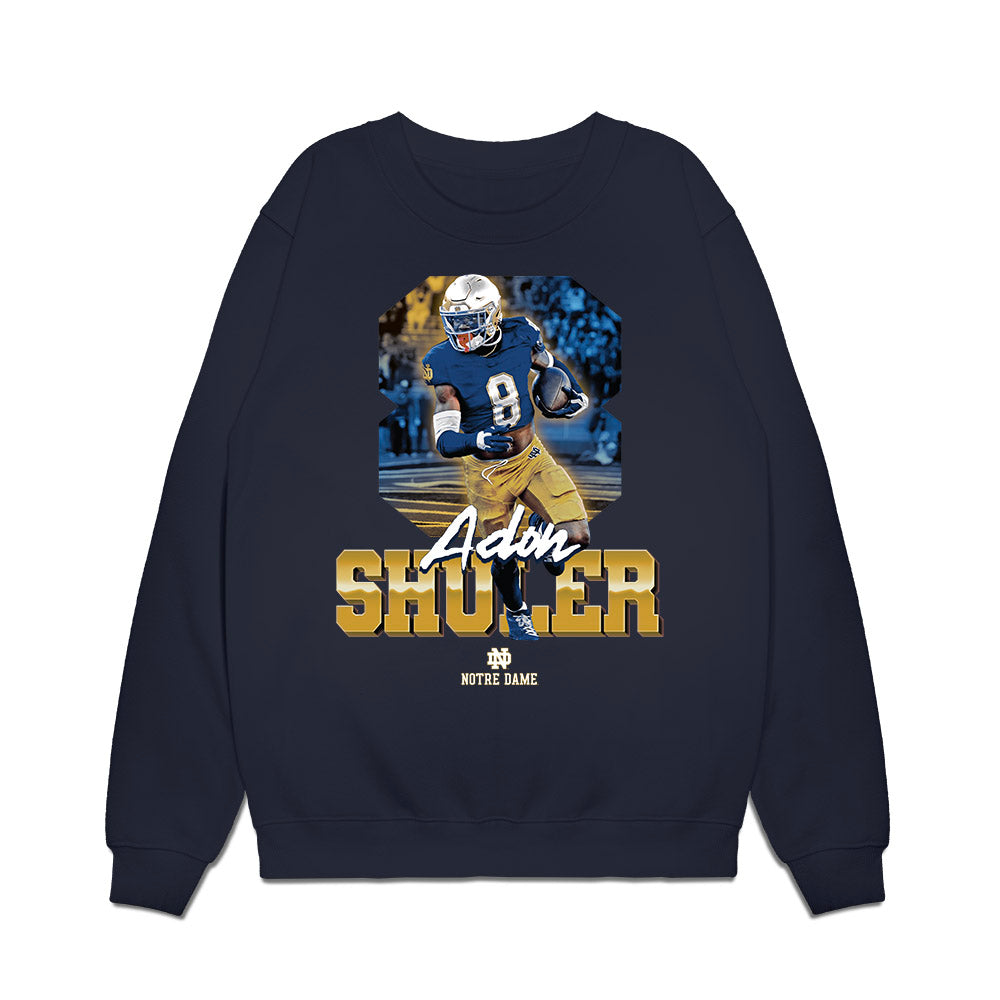Notre Dame - NCAA Football : Adon Shuler - Collage Premium Crewneck Sweatshirt-0