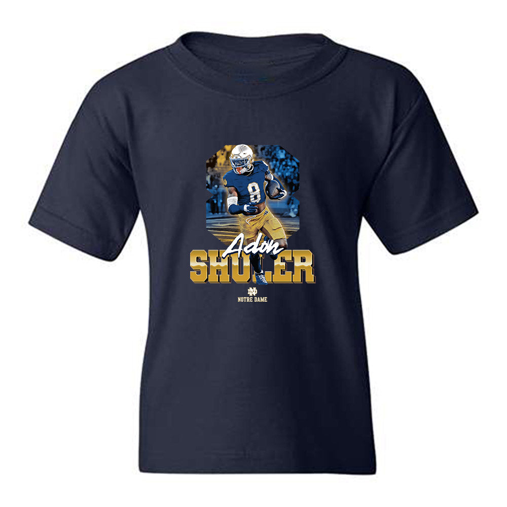 Notre Dame - NCAA Football : Adon Shuler - Collage Youth T-Shirt-0