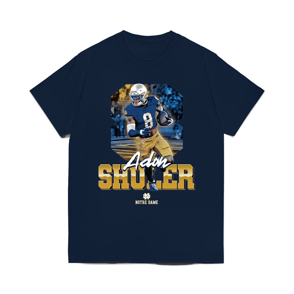 Notre Dame - NCAA Football : Adon Shuler - Collage Comfort Colors T-Shirt-0