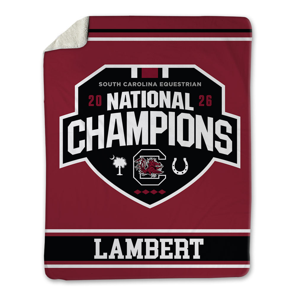 South Carolina - NCAA Equestrian : Kelsey Lambert - National Champions Blanket-0
