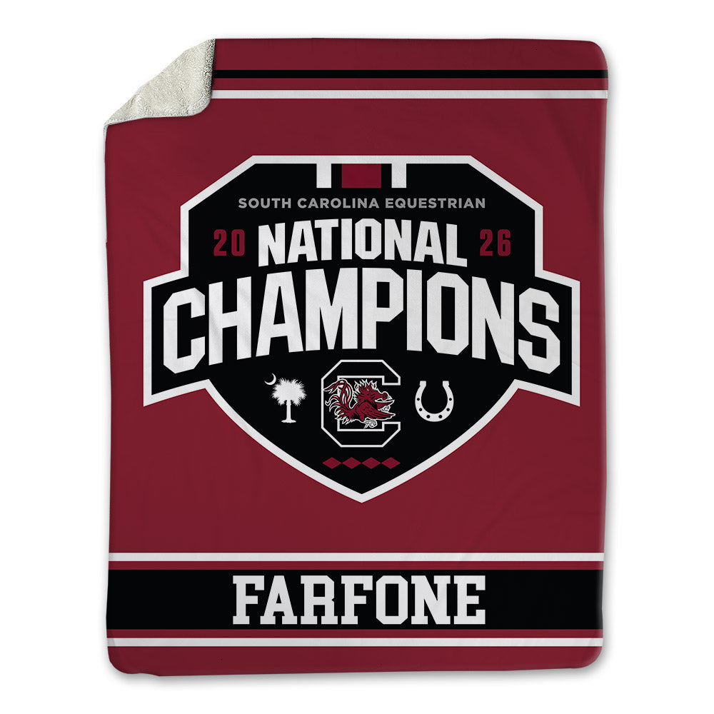 South Carolina - NCAA Equestrian : Brooke Farfone - National Champions Blanket-0