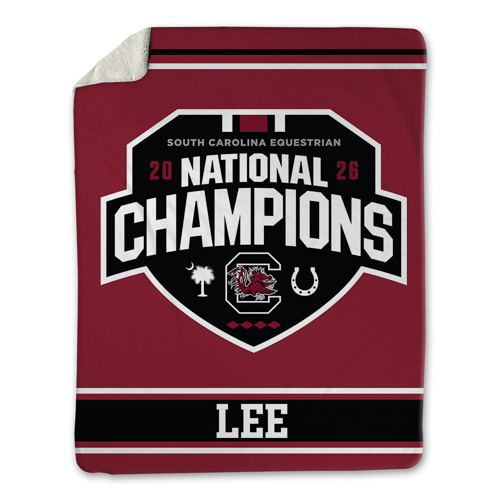 South Carolina - NCAA Equestrian : Julia Lee - National Champions Blanket-0