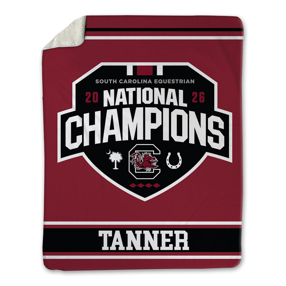 South Carolina - NCAA Equestrian : Chloe Tanner - National Champions Blanket-0