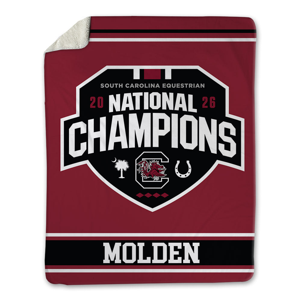 South Carolina - NCAA Equestrian : Eddyn Molden - National Champions Blanket-0