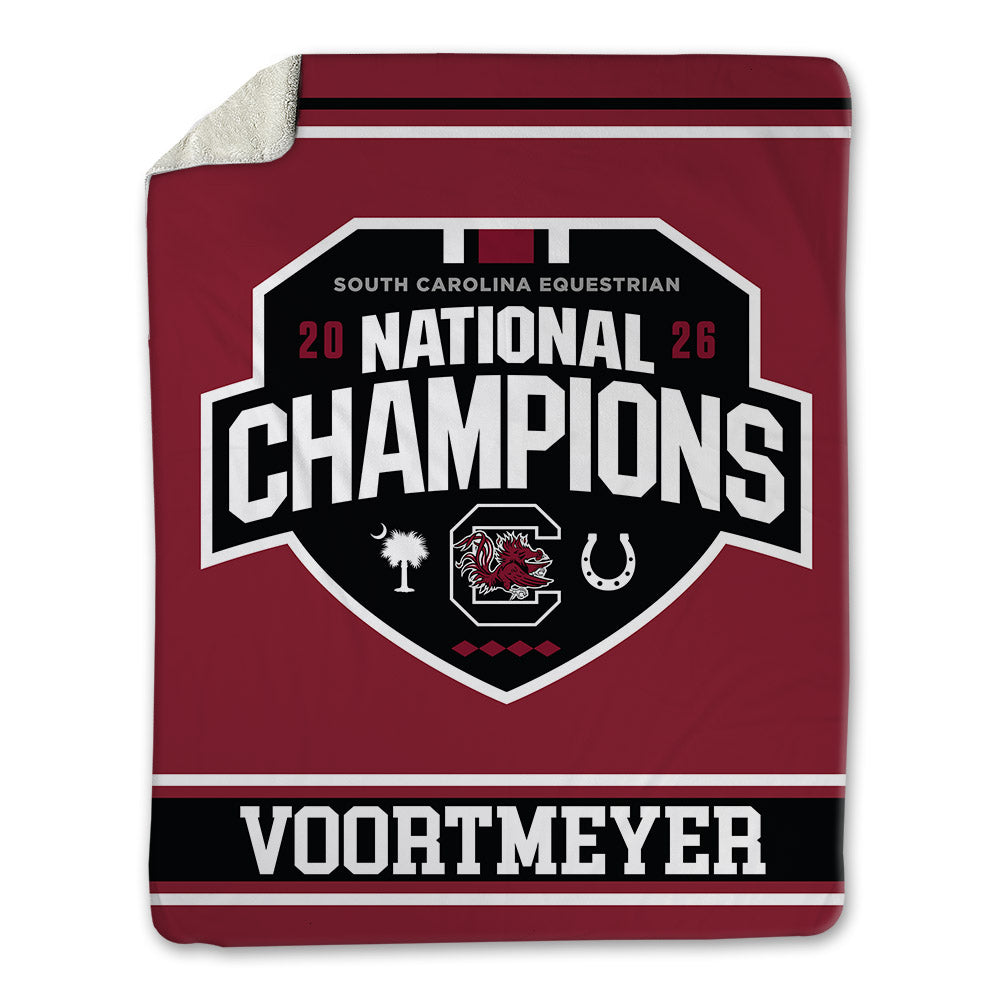 South Carolina - NCAA Equestrian : Ruby Voortmeyer - National Champions Blanket-0