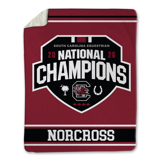 South Carolina - NCAA Equestrian : Kendal Norcross - National Champions Blanket-0