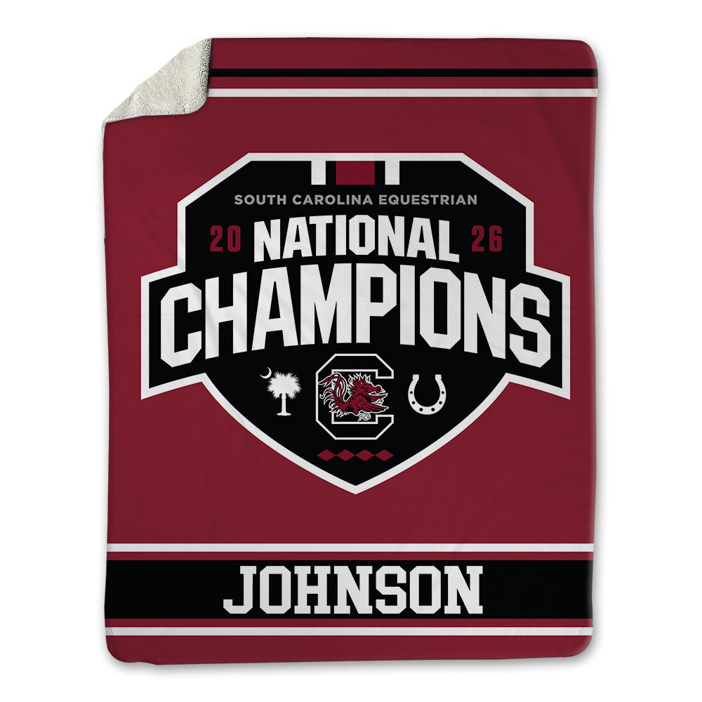 South Carolina - NCAA Equestrian : Susannah Johnson - National Champions Blanket-0