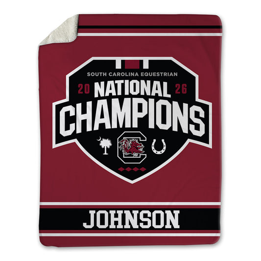 South Carolina - NCAA Equestrian : Susannah Johnson - National Champions Blanket-0